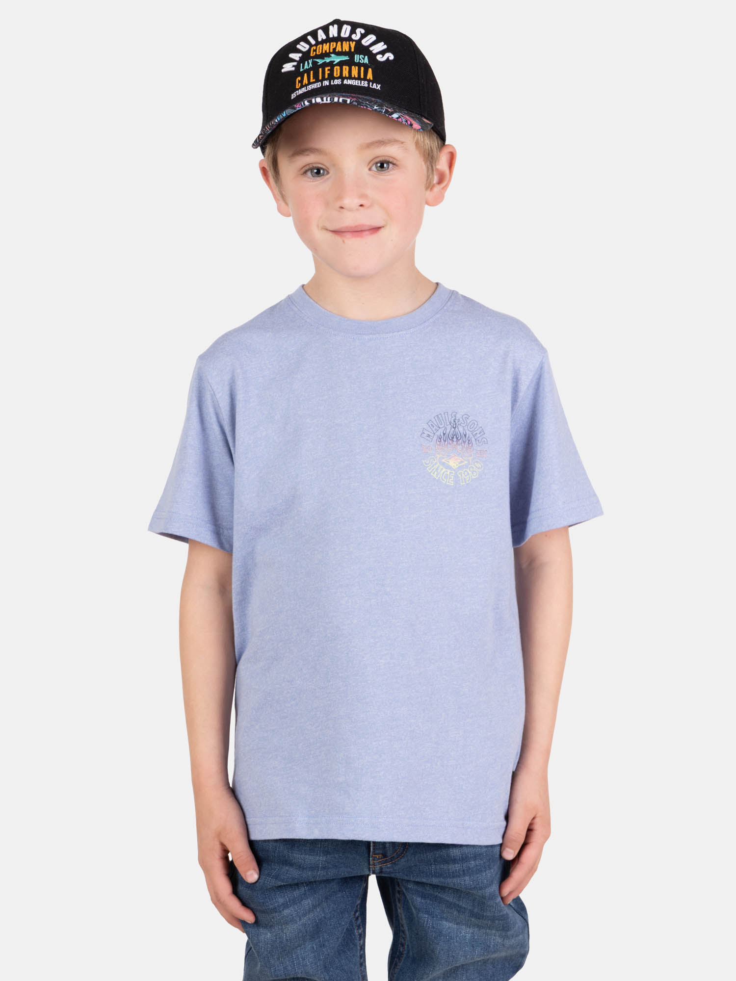 POLERA MC SUNTECH MORADO INFANTIL MAUI AND SONS - 1