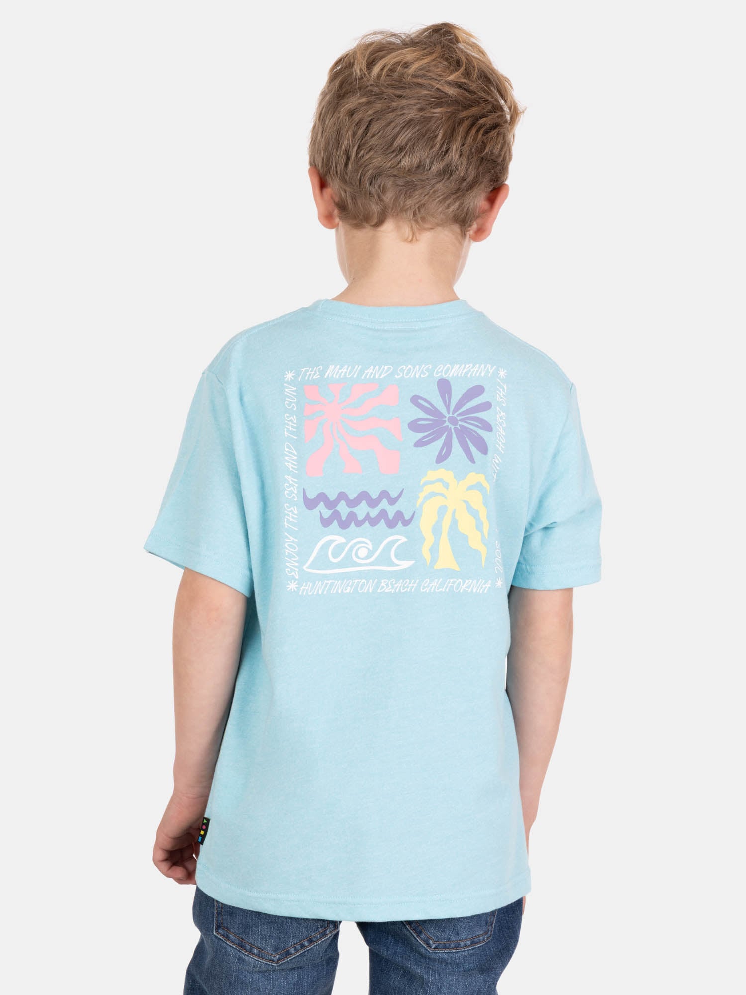 POLERA MC RAYGUARD CELESTE INFANTIL MAUI AND SONS - 2