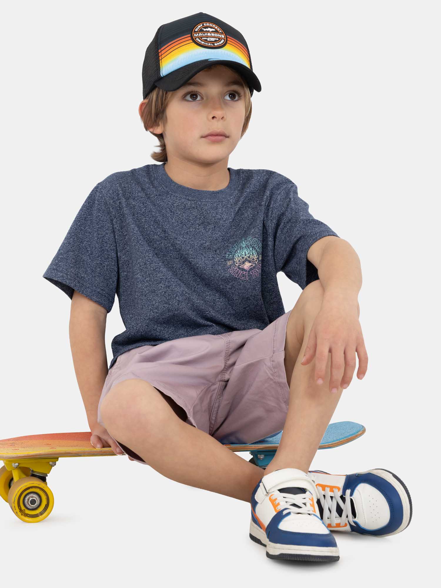 POLERA MC SUNTECH AZUL INFANTIL MAUI AND SONS - 4