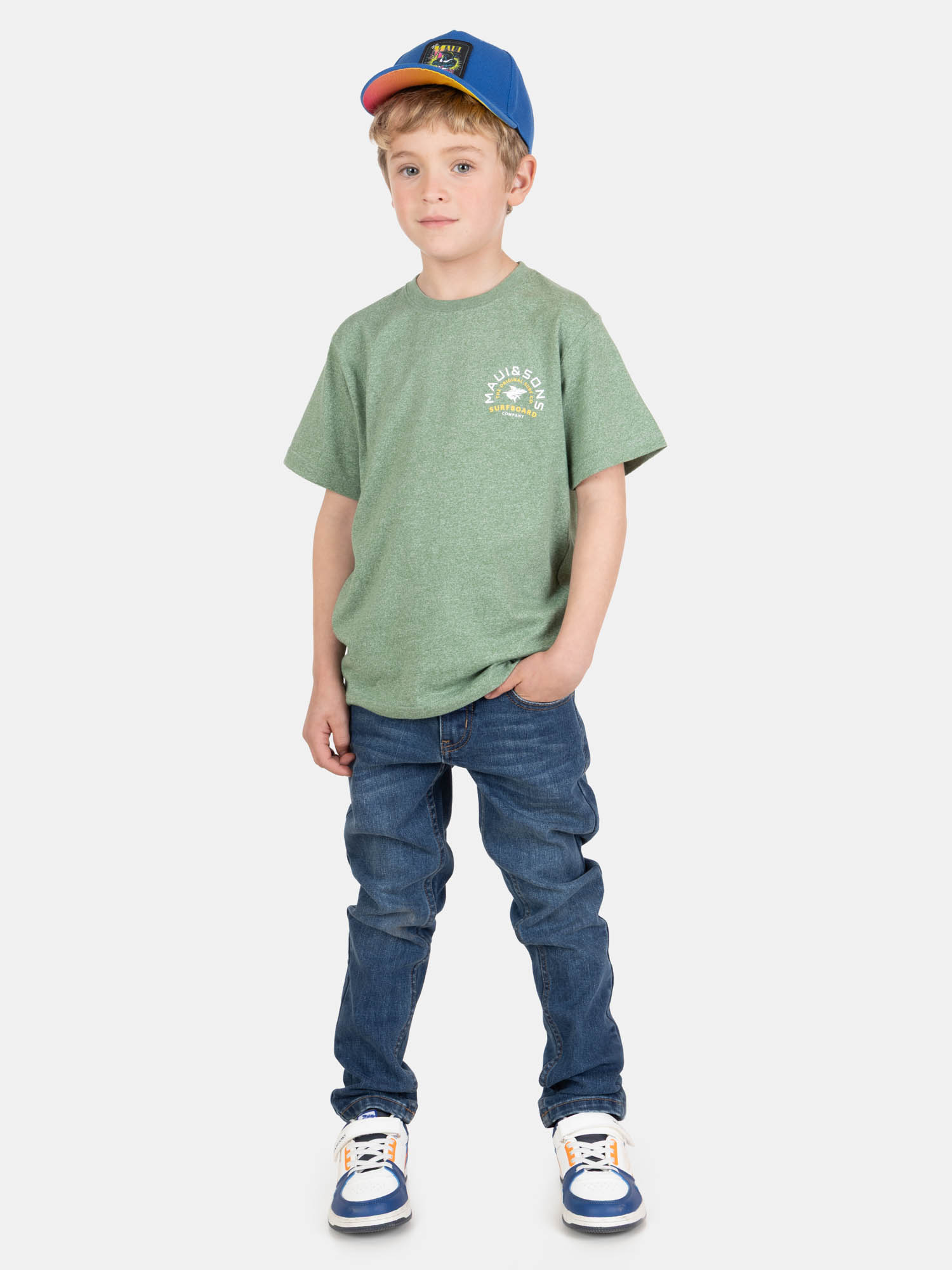 POLERA MC SOLVIVO VERDE INFANTIL MAUI AND SONS - 4