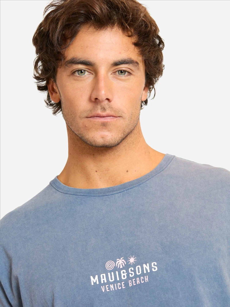POLERA MC DIVAZA AZUL HOMBRE MAUI AND SONS - 3