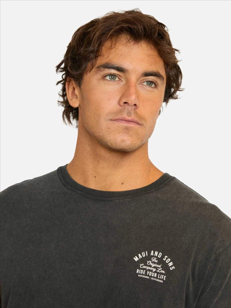 POLERA MC DILIS NEGRO HOMBRE MAUI AND SONS - 3