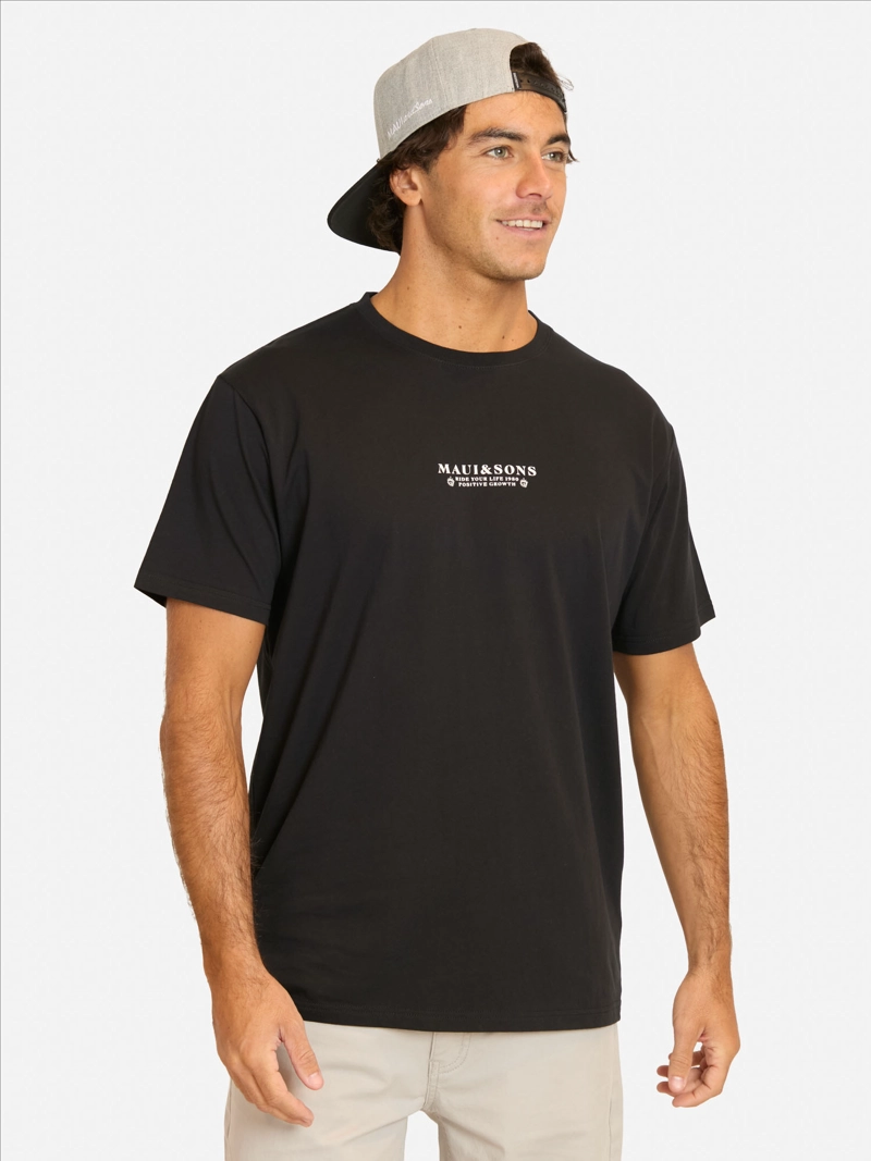 POLERA MC FEYUT NEGRO HOMBRE MAUI AND SONS - 1