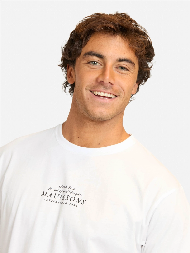 POLERA MC FALUZ BLANCO HOMBRE MAUI AND SONS - 3