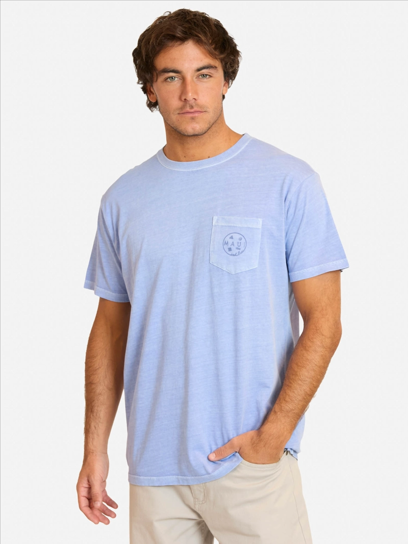 POLERA MC KUBOMO AZUL HOMBRE MAUI AND SONS - 1