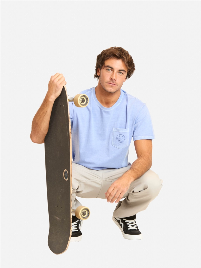 POLERA MC KUBOMO AZUL HOMBRE MAUI AND SONS - 4