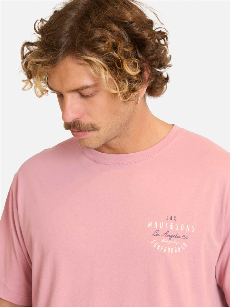 POLERA MC PAZIDU ROSADO HOMBRE MAUI AND SONS - 3