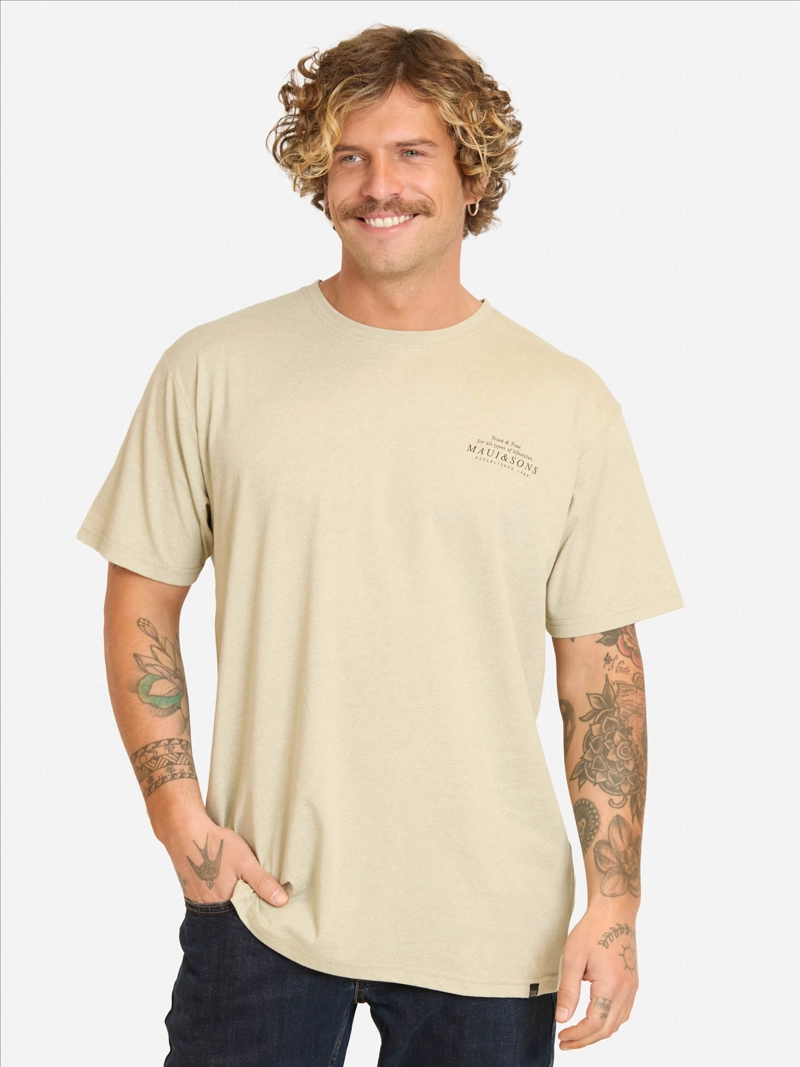 POLERA MC ZARIZO BEIGE HOMBRE MAUI AND SONS - 1