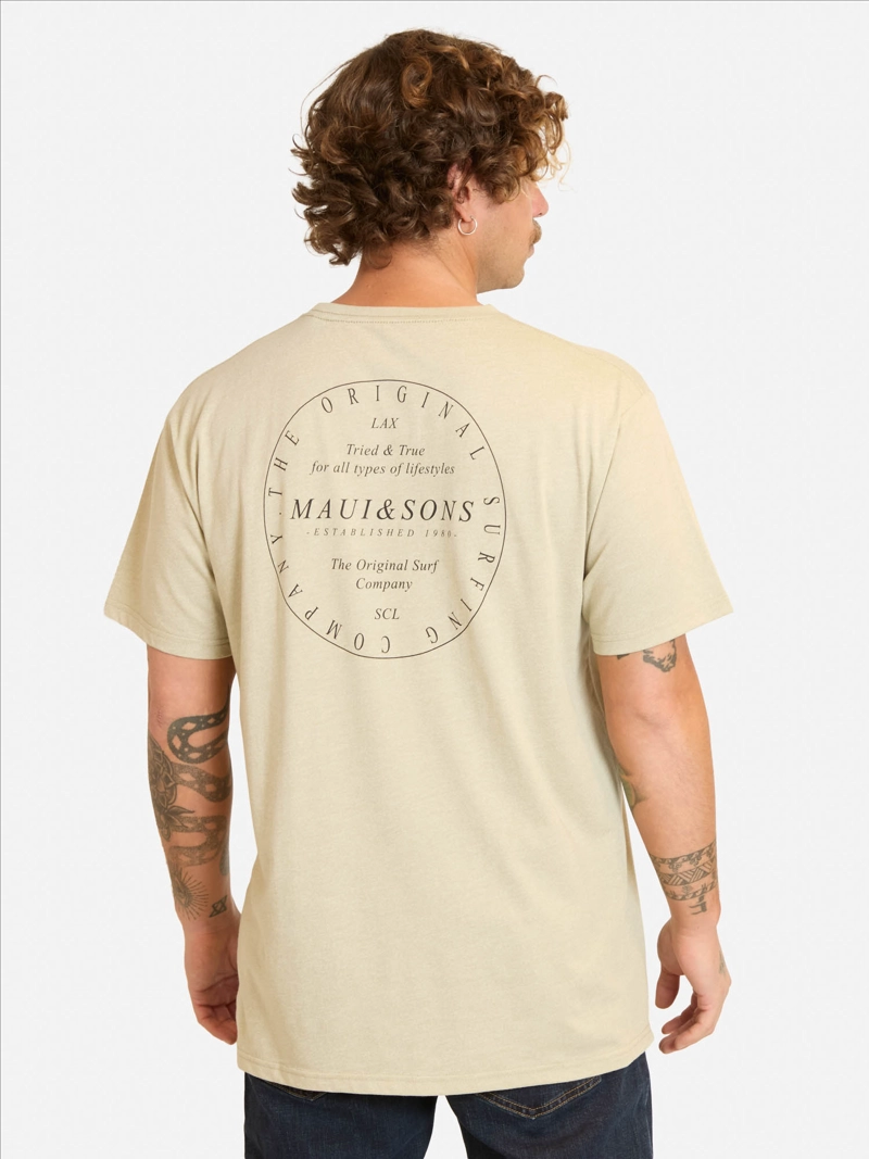 POLERA MC ZARIZO BEIGE HOMBRE MAUI AND SONS - 2
