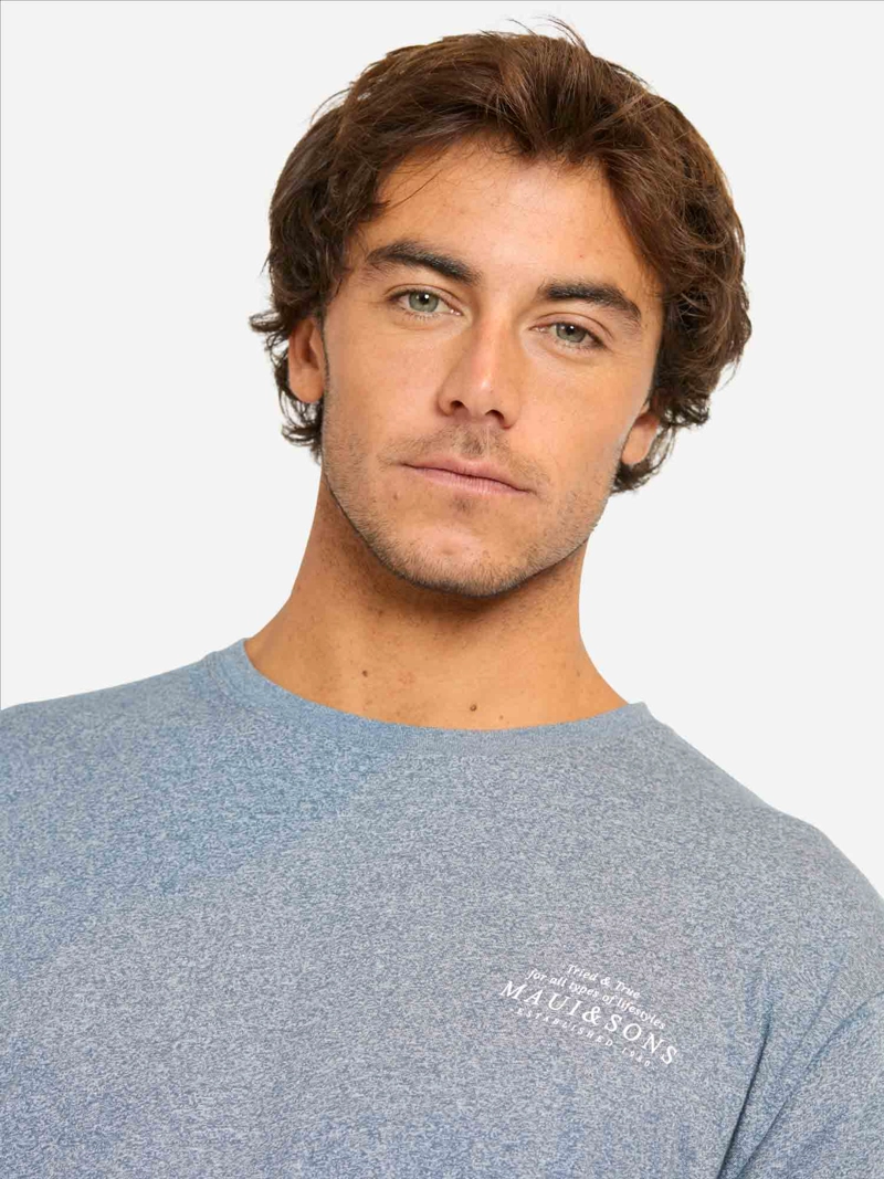 POLERA MC ZARIZO CELESTE HOMBRE MAUI AND SONS - 3