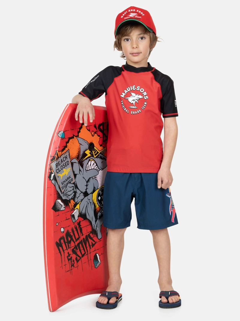 POLERA UVP RAYKO ROJO INFANTIL MAUI AND SONS - 4