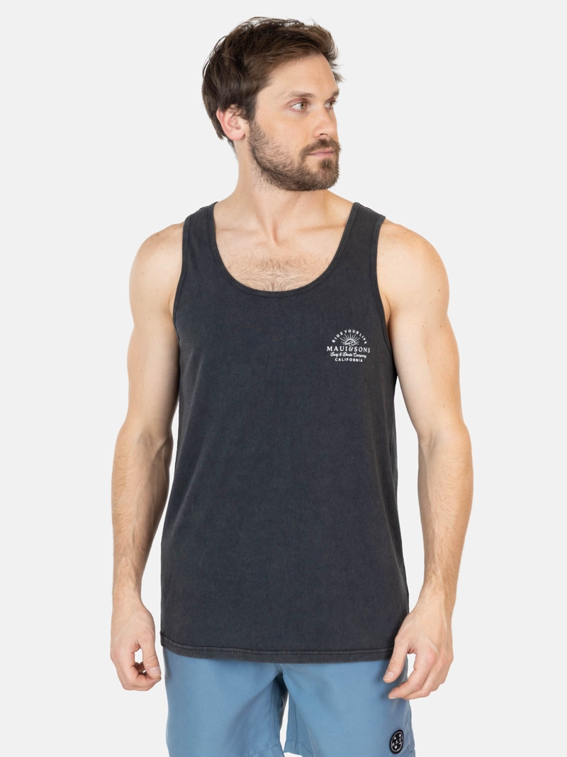 POLERA UVP CORAL FLOW NEGRO HOMBRE MAUI AND SONS - 1