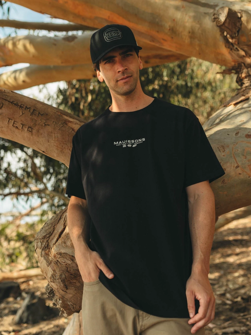 POLERA MC RETRO SYMBOL NEGRO HOMBRE MAUI AND SONS - 1