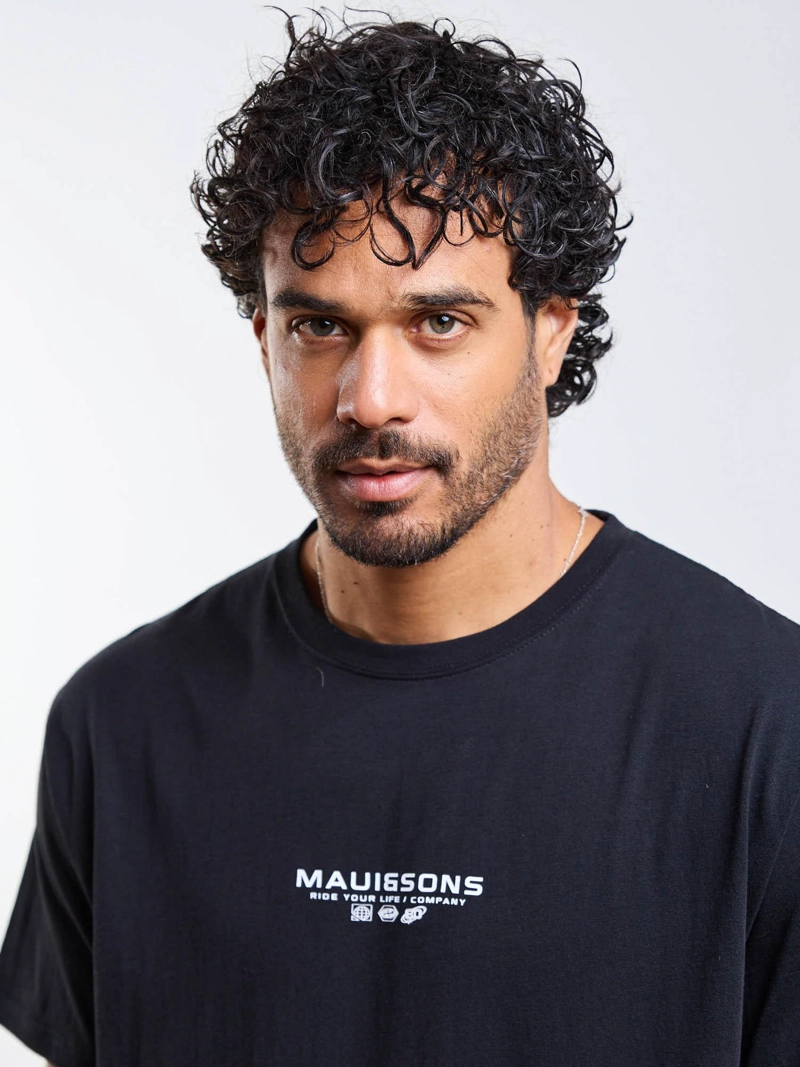 POLERA MC RETRO SYMBOL NEGRO HOMBRE MAUI AND SONS - 8