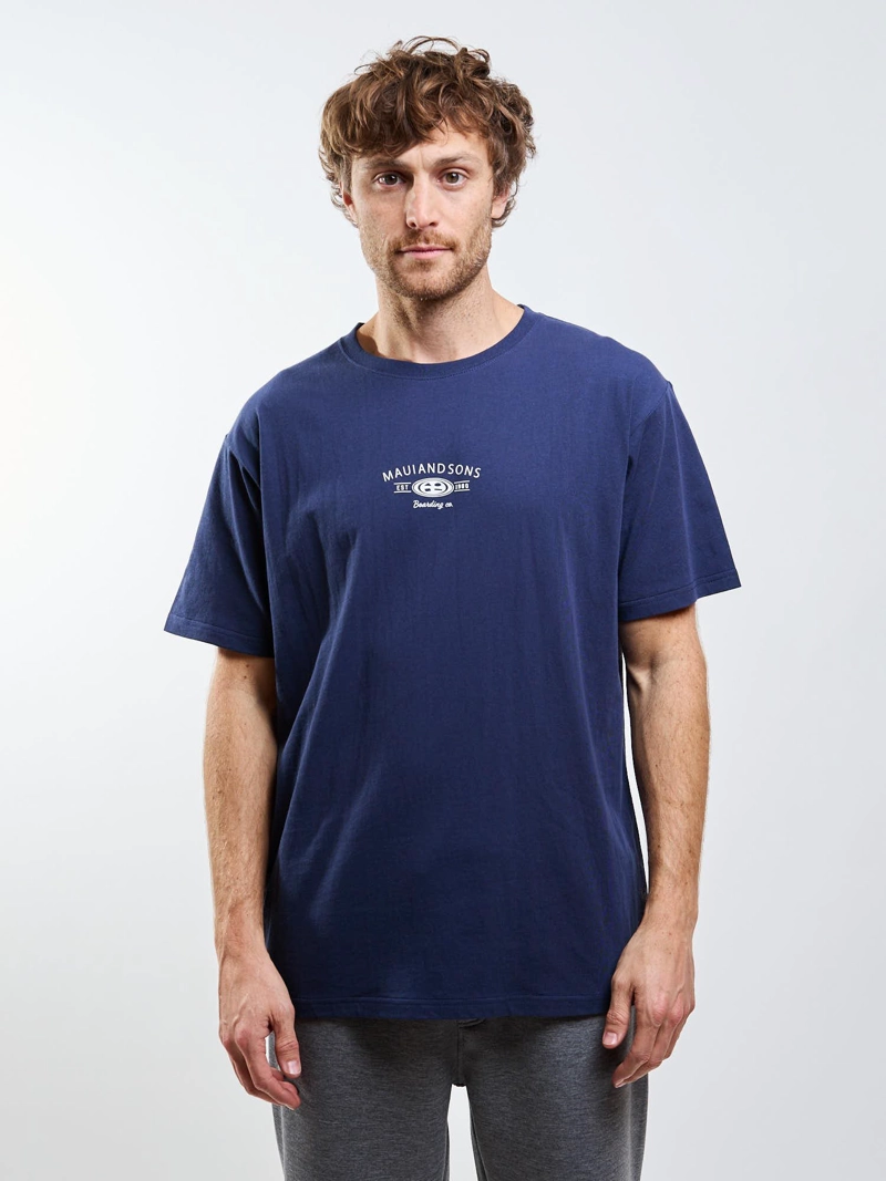 POLERA MC LIL OVAL AZUL HOMBRE MAUI AND SONS - 6
