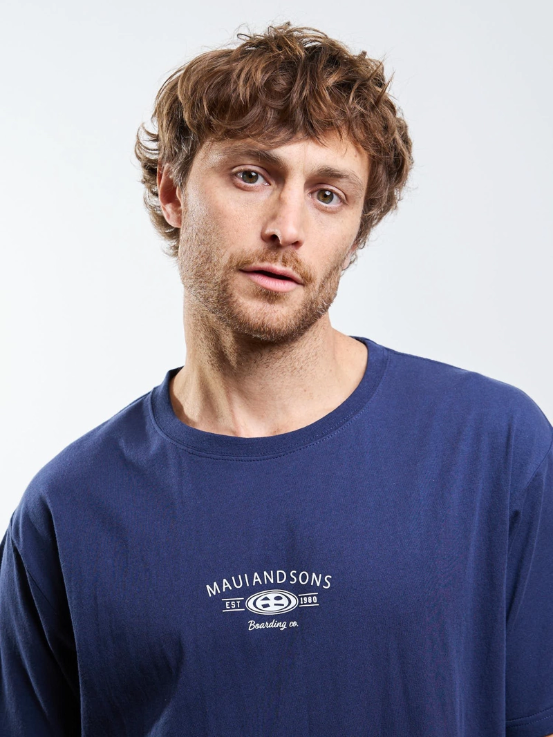 POLERA MC LIL OVAL AZUL HOMBRE MAUI AND SONS - 8