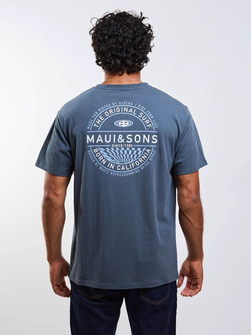 POLERA MC MADE RIDERS AZUL HOMBRE MAUI AND SONS - 2