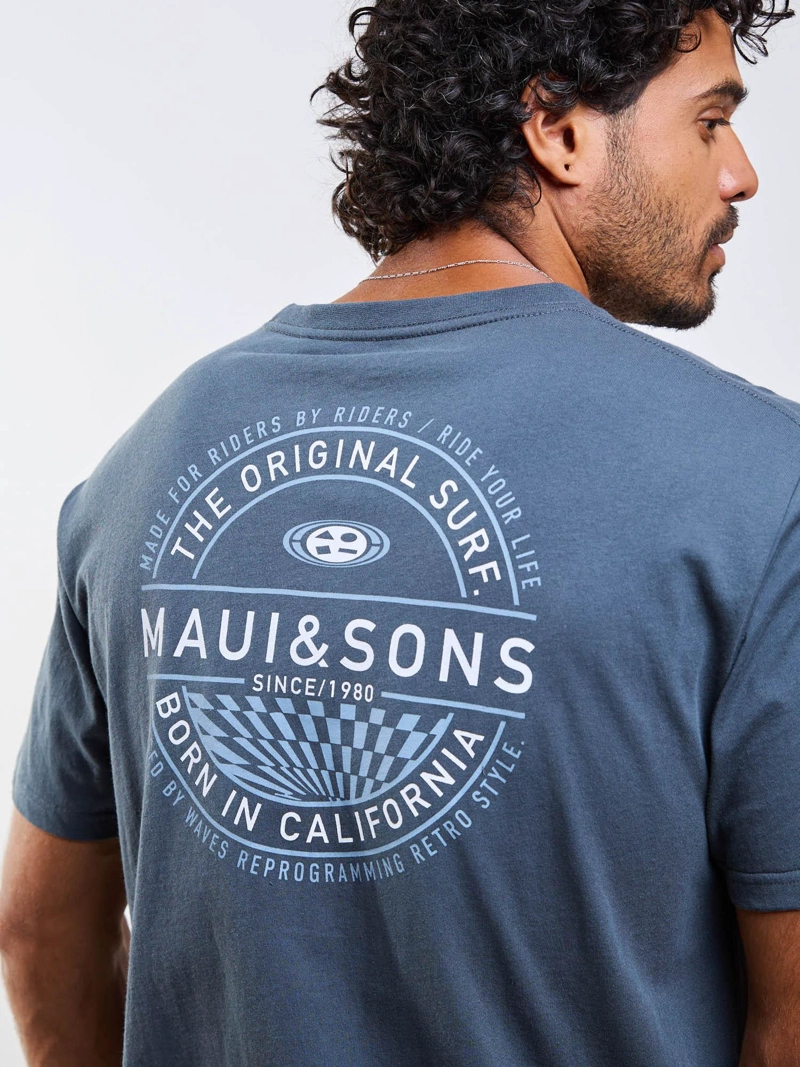 POLERA MC MADE RIDERS AZUL HOMBRE MAUI AND SONS - 4