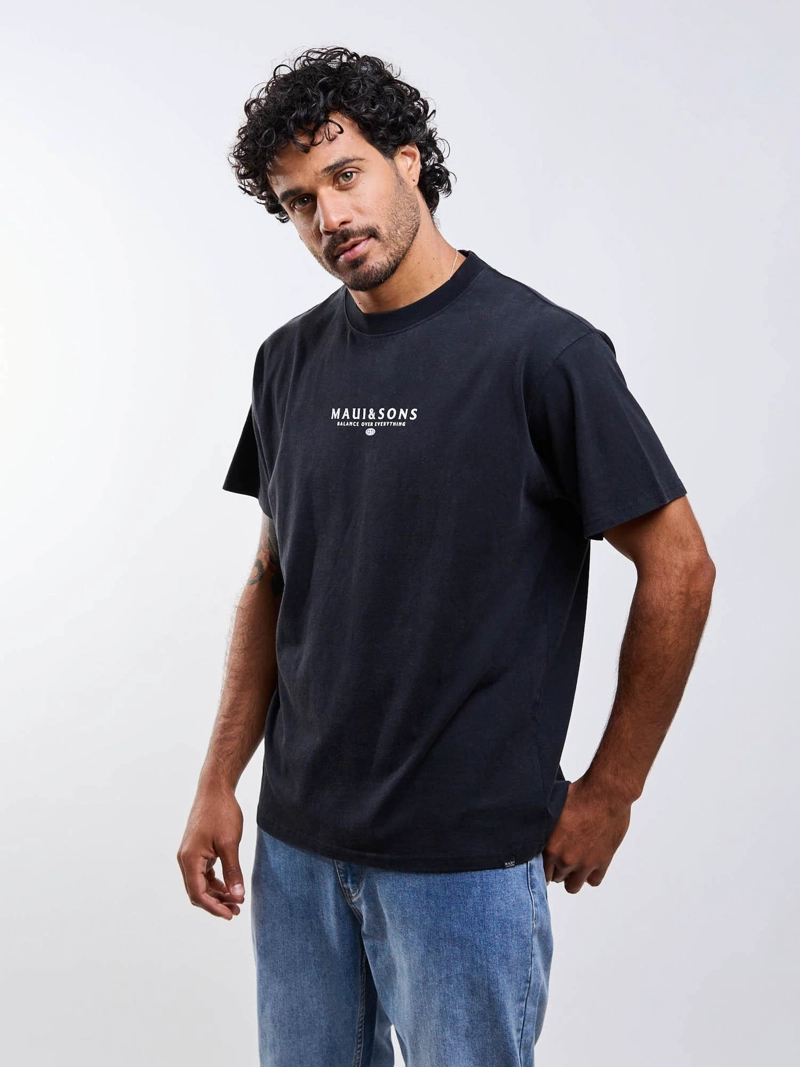 POLERA MC LIOEL NEGRO HOMBRE MAUI AND SONS - 5