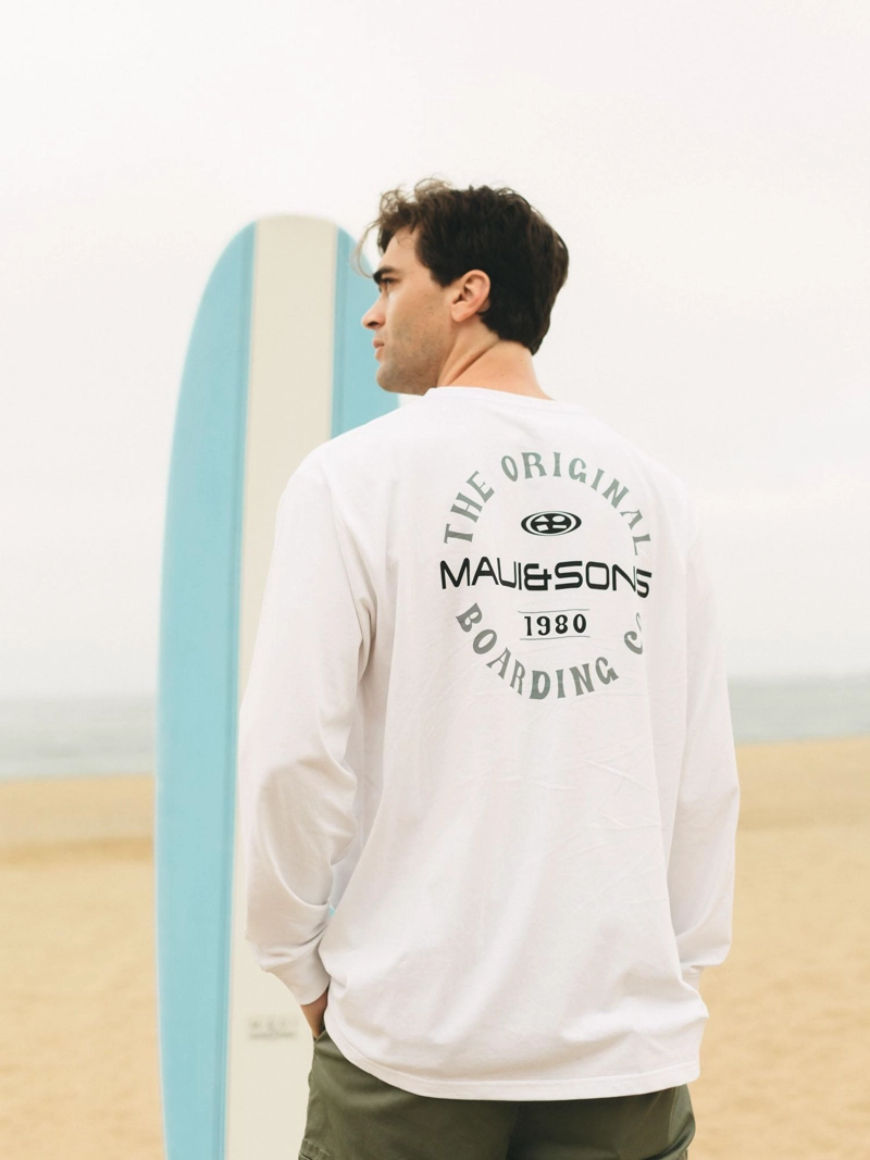POLERA ML BARDING LEY BLANCO HOMBRE MAUI AND SONS - 3