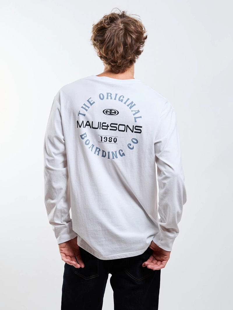 POLERA ML BARDING LEY BLANCO HOMBRE MAUI AND SONS - 5
