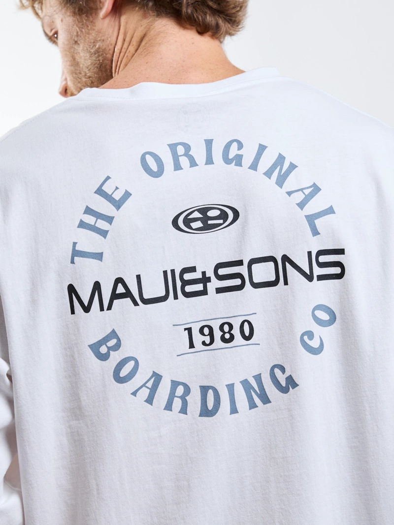 POLERA ML BARDING LEY BLANCO HOMBRE MAUI AND SONS - 8