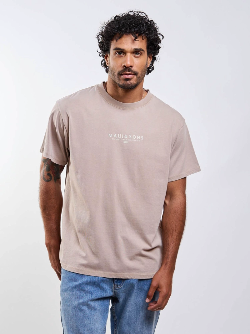 POLERA MC LIOEL CAFE  HOMBRE MAUI AND SONS - 1