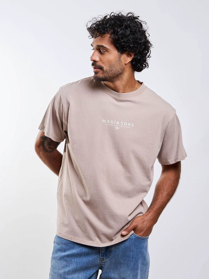 POLERA MC LIOEL CAFE  HOMBRE MAUI AND SONS - 5
