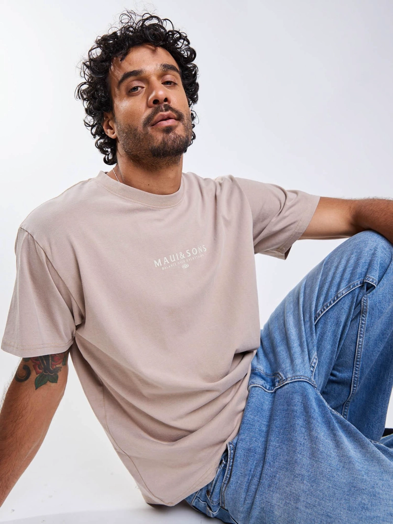 POLERA MC LIOEL CAFE  HOMBRE MAUI AND SONS - 6
