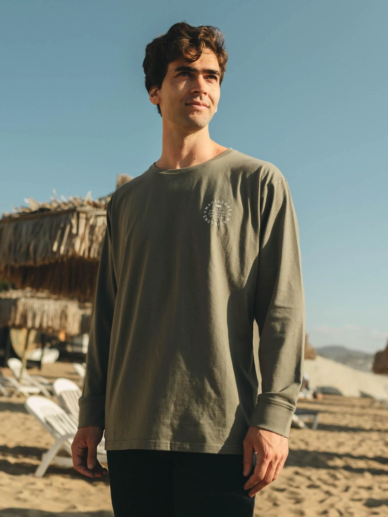 POLERA ML MOANAE VERDE HOMBRE MAUI AND SONS - 1
