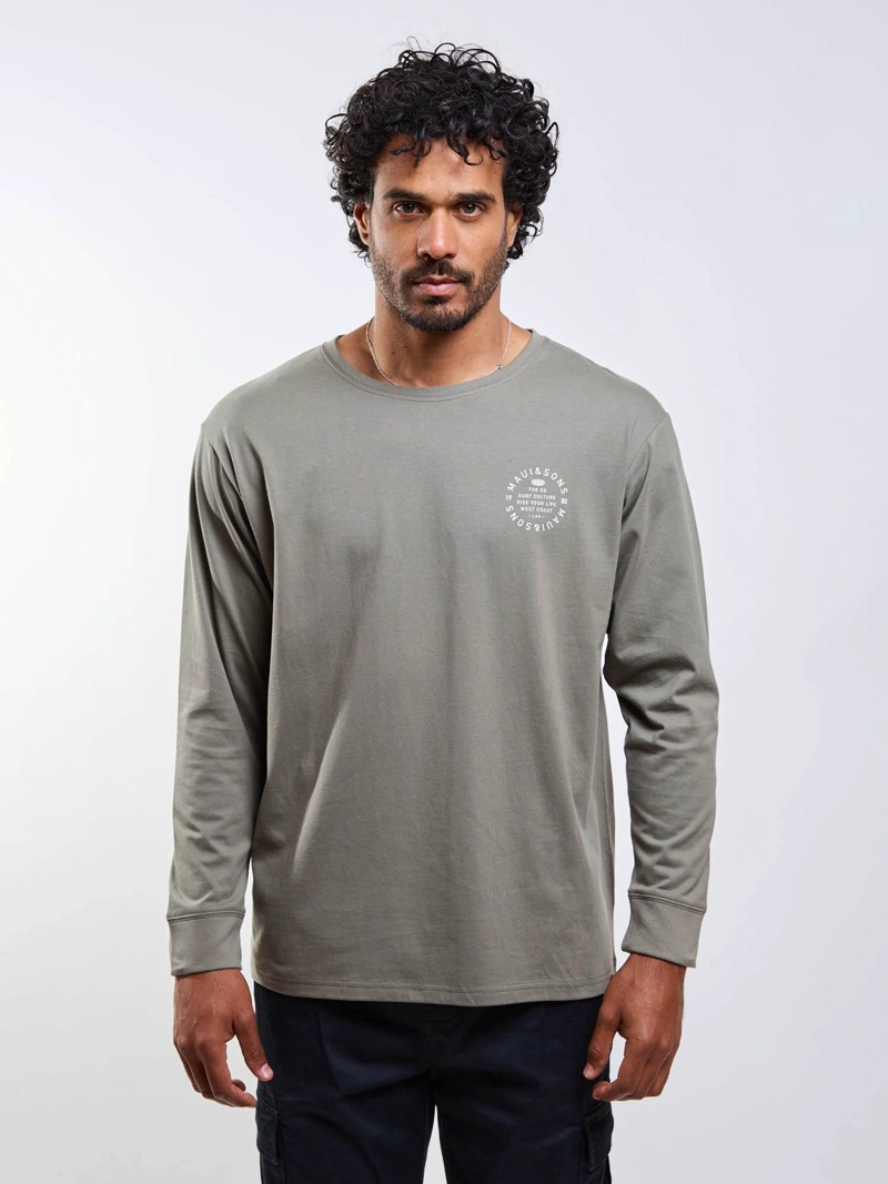 POLERA ML MOANAE VERDE HOMBRE MAUI AND SONS - 6