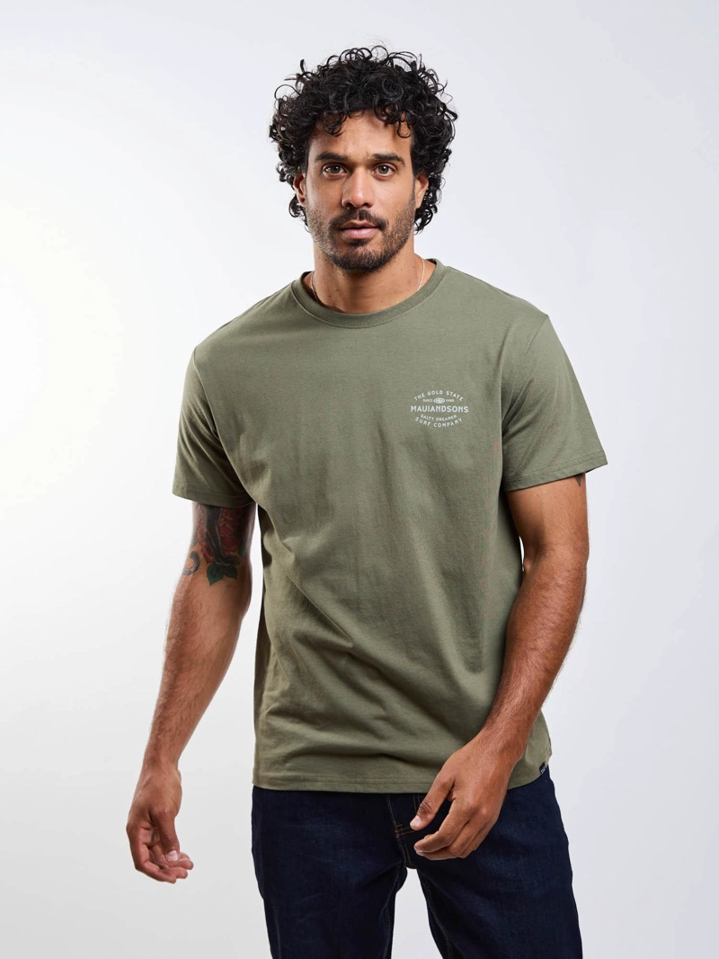 POLERA MC DREAMER VERDE HOMBRE MAUI AND SONS - 5