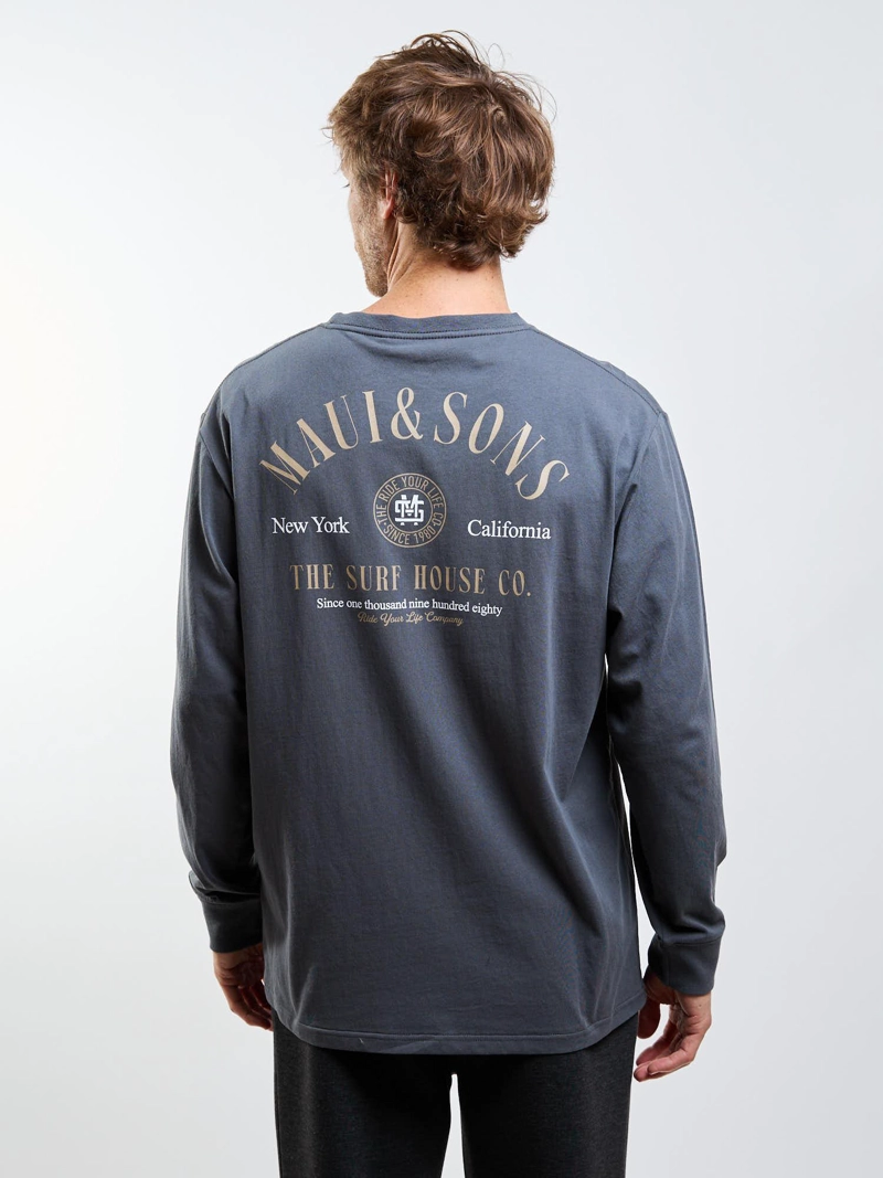POLERA ML SURF HOUSE GRIS HOMBRE MAUI AND SONS - 2