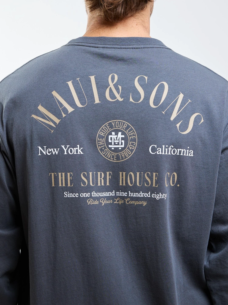 POLERA ML SURF HOUSE GRIS HOMBRE MAUI AND SONS - 4