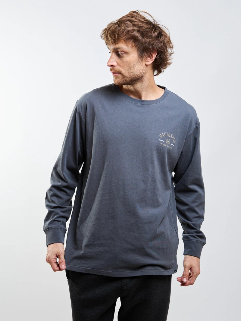 POLERA ML SURF HOUSE GRIS HOMBRE MAUI AND SONS - 5