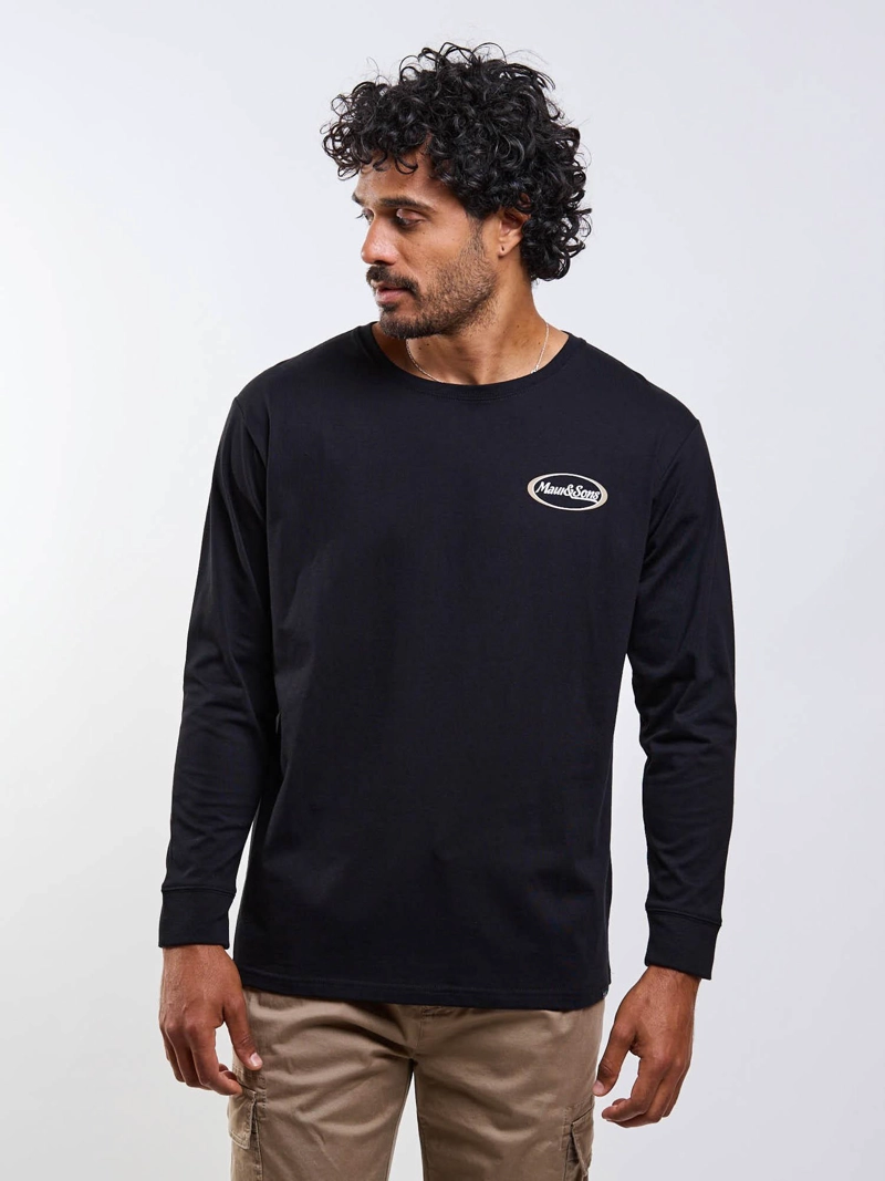 POLERA ML MALY NEGRO HOMBRE MAUI AND SONS - 1