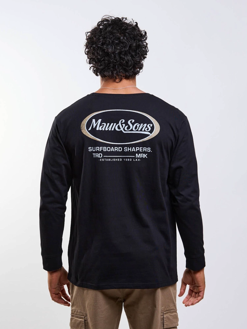 POLERA ML MALY NEGRO HOMBRE MAUI AND SONS - 2