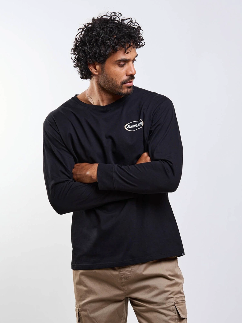 POLERA ML MALY NEGRO HOMBRE MAUI AND SONS - 5