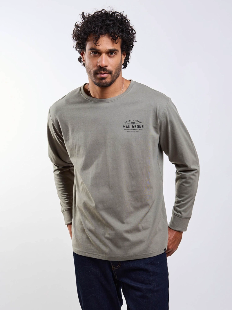 POLERA ML ELEMENTALS LY VERDE HOMBRE MAUI AND SONS - 1