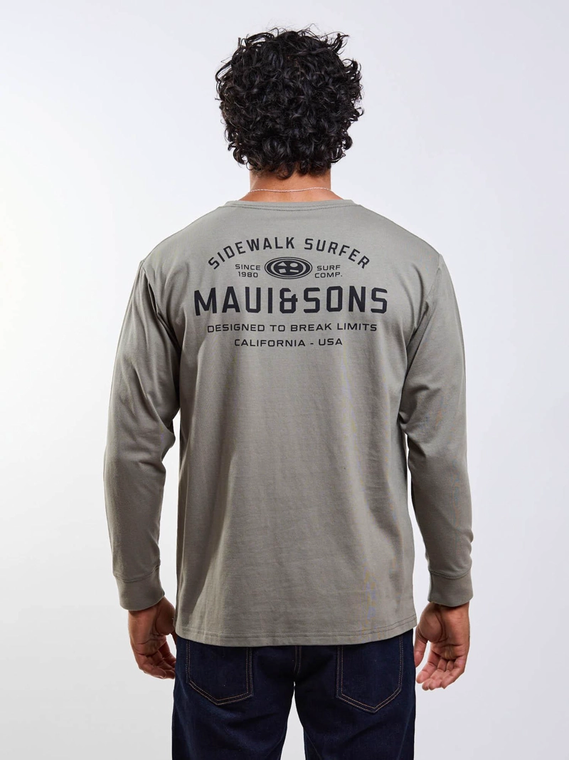 POLERA ML ELEMENTALS LY VERDE HOMBRE MAUI AND SONS - 2