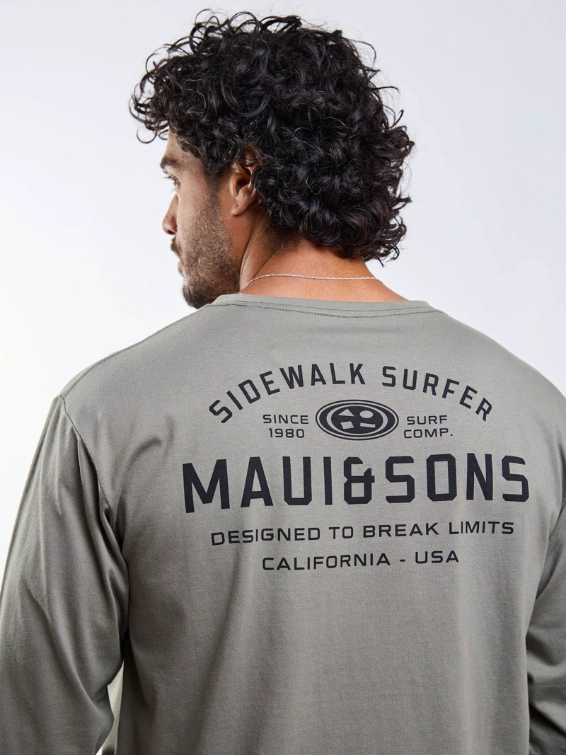 POLERA ML ELEMENTALS LY VERDE HOMBRE MAUI AND SONS - 4