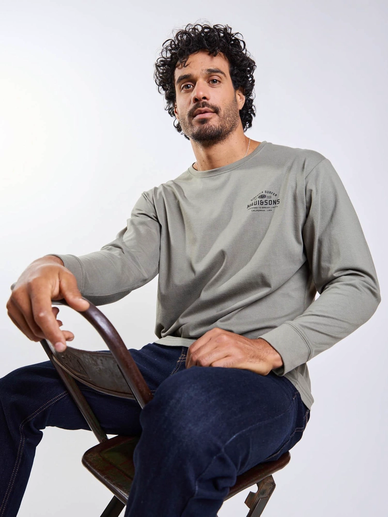 POLERA ML ELEMENTALS LY VERDE HOMBRE MAUI AND SONS - 6