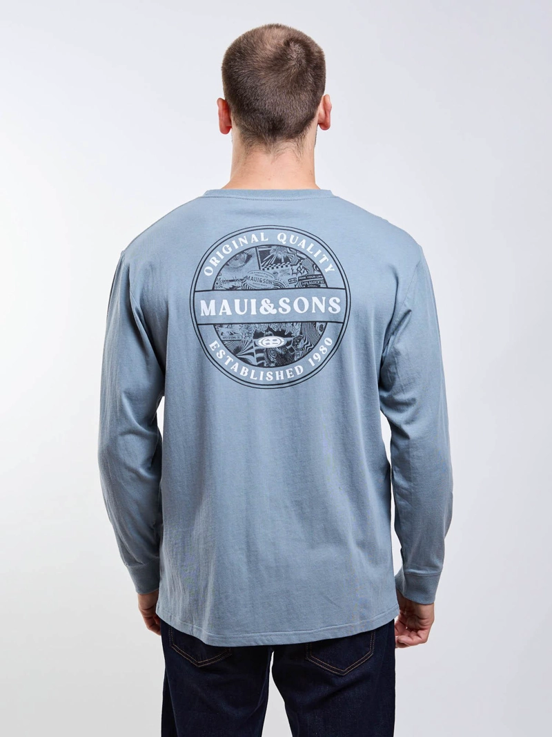 POLERA ML ORIGINAL QUALITY GRIS HOMBRE MAUI AND SONS - 7