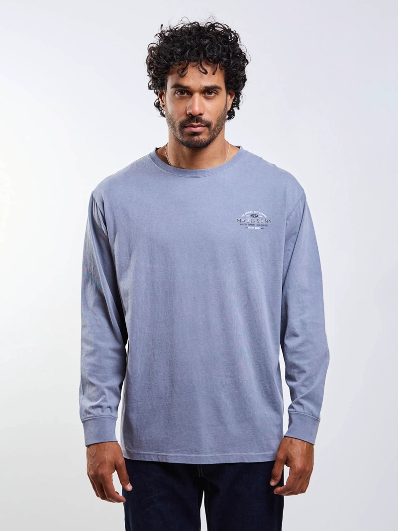 POLERA ML LOCALS SURFERS GRIS HOMBRE MAUI AND SONS - 1