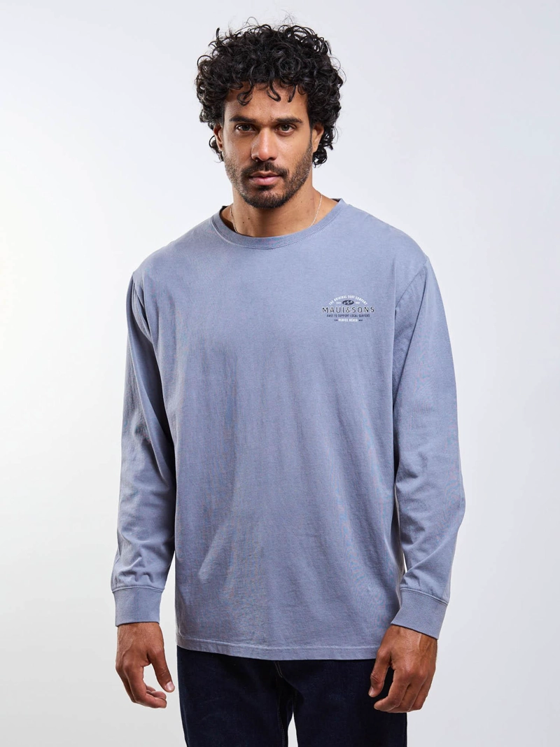 POLERA ML LOCALS SURFERS GRIS HOMBRE MAUI AND SONS - 5