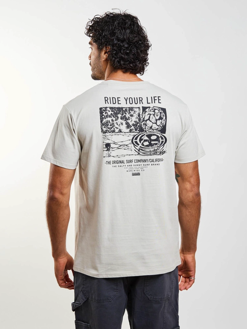 POLERA MC FLOOR IS LAVA BEIGE HOMBRE MAUI AND SONS - 2