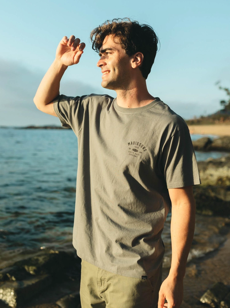 POLERA MC SALTY SURF GRIS HOMBRE MAUI AND SONS - 1