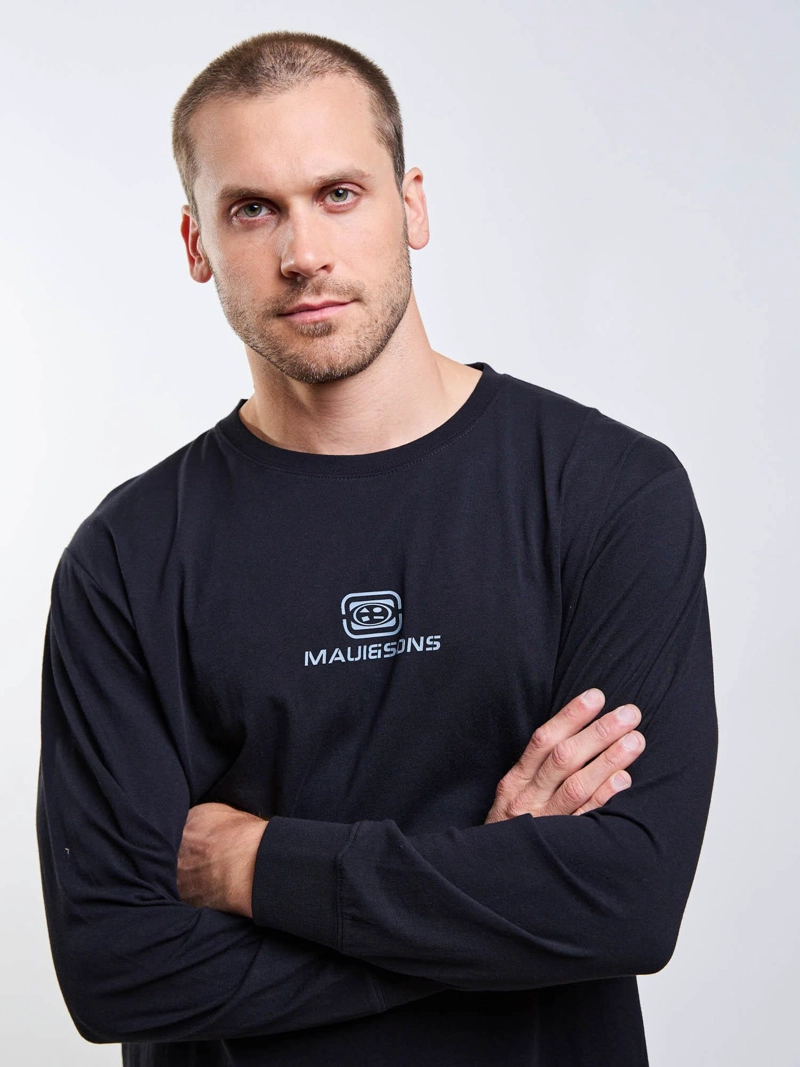 POLERA ML CAPSULE NEGRO HOMBRE MAUI AND SONS - 4