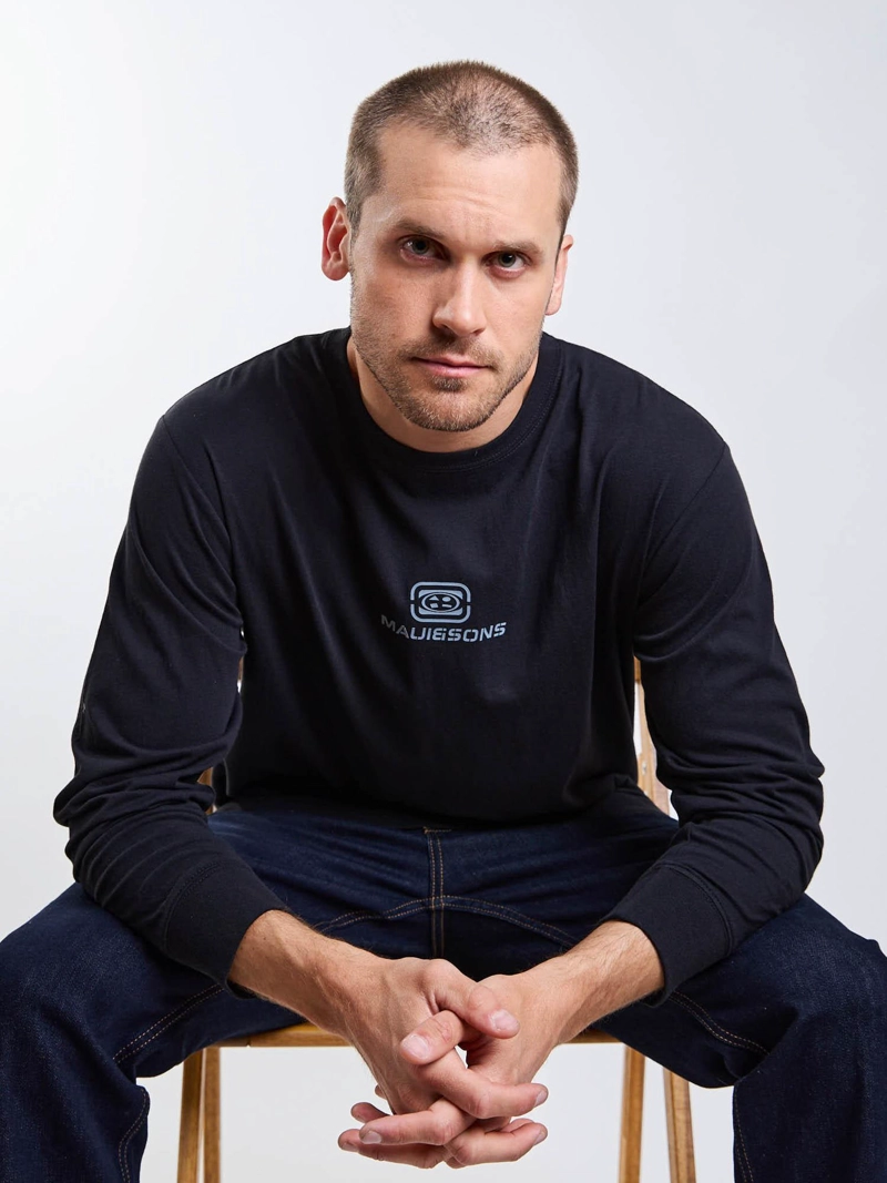 POLERA ML CAPSULE NEGRO HOMBRE MAUI AND SONS - 6
