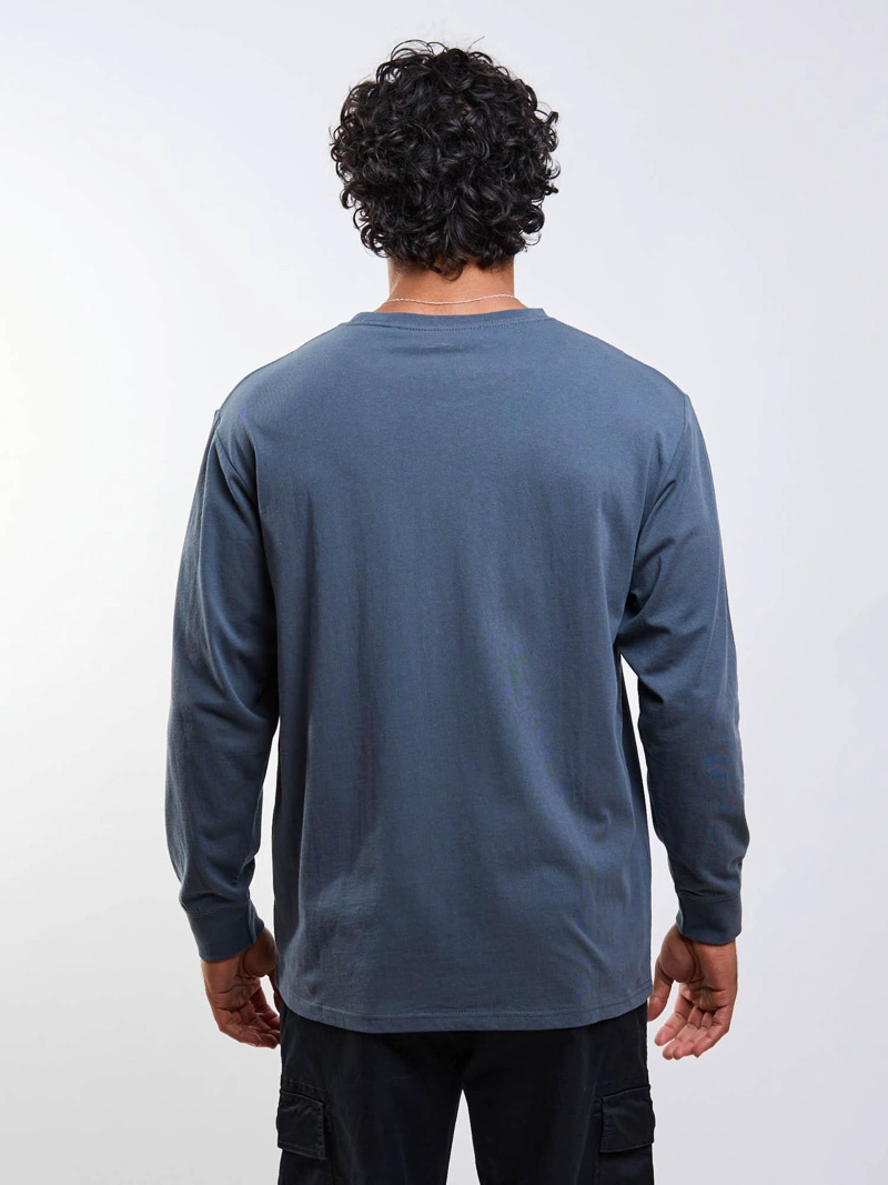 POLERA ML STENCIL AZUL HOMBRE MAUI AND SONS - 7